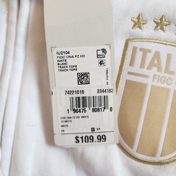 Adidas Men’s Italy FIGC National Soccer Team Adidas DNA Full-Zip Hoodie Sz S NWT - Picture 13 of 13